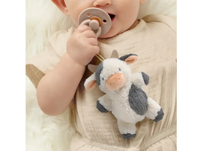 Itzy Ritzy Bitzy Pal Natural Rubber Pacifier & Plush Cow