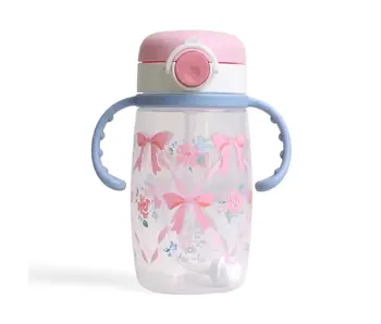 Itzy Sips™ - Straw Cup with Snap-Close Lid - Ribbons & Bows