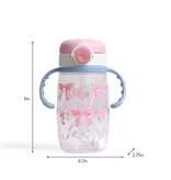 Itzy Ritzy Itzy Sips™ - Straw Cup with Snap-Close Lid - Ribbons & Bows