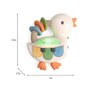 Bitzy Tunes™ Goose - Light-Up Interactive Piano Toy