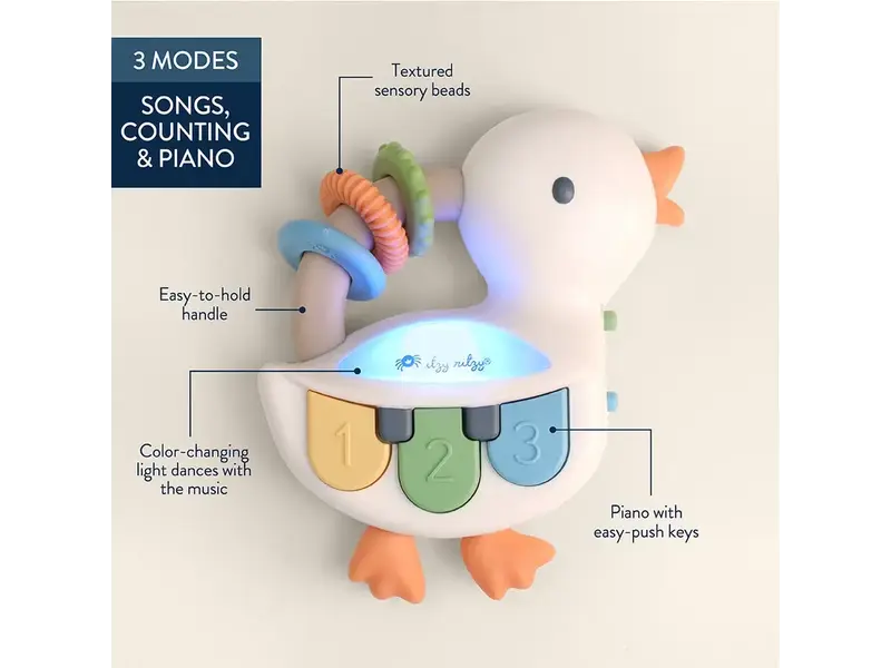 Itzy Ritzy Bitzy Tunes™ Goose - Light-Up Interactive Piano Toy