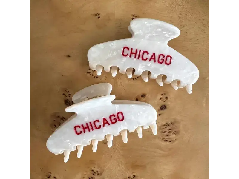 Unexpected Flair Chicago Hair Claw Clip - Red