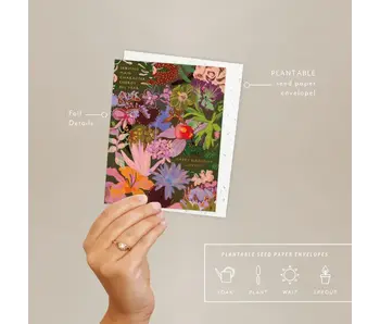 Midnight Blooms - Birthday Card