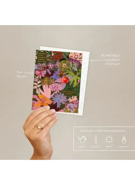 Midnight Blooms - Birthday Card