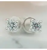 Cherished Moments Sterling Silver Clear Cz Stud Earrings For Baby and Children