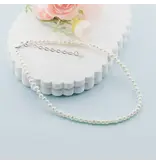 Cherished Moments Girls Sterling Silver Strand of Pearls Kids Necklace