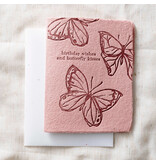 Paper Baristas Birthday Wishes and Butterfly Kisses | Greeting Card
