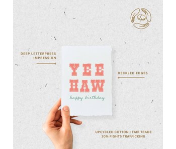 Yee Haw Happy Birthday | Cowboy Cowgirl Greeting Card