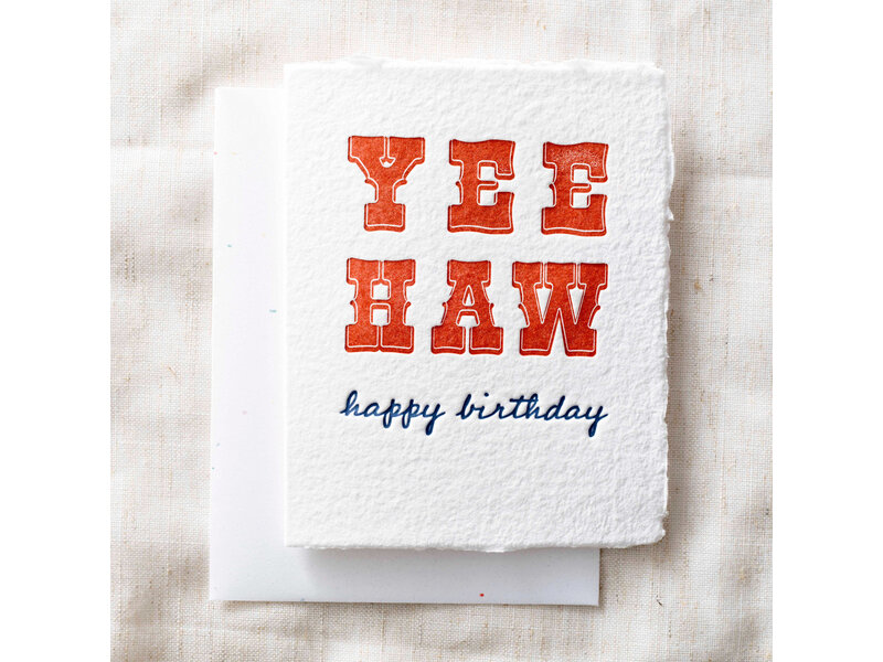 Paper Baristas Yee Haw Happy Birthday | Cowboy Cowgirl Greeting Card