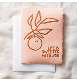 Paper Baristas Life Is Sweeter Love Friendship  | Eco-Friendly Greeting Card