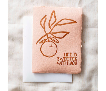 Life Is Sweeter Love Friendship  | Eco-Friendly Greeting Card