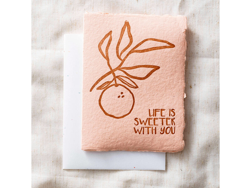 Paper Baristas Life Is Sweeter Love Friendship  | Eco-Friendly Greeting Card