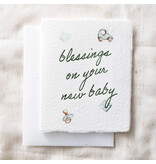 Paper Baristas Blessings On New Baby Shower | Eco-Friendly Greeting Card