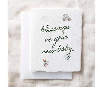Blessings On New Baby Shower | Eco-Friendly Greeting Card