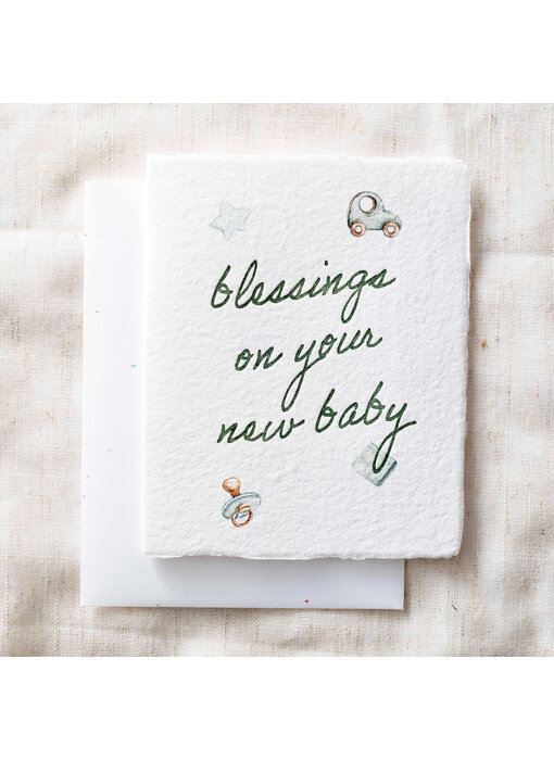 Blessings On New Baby Shower | Eco-Friendly Greeting Card