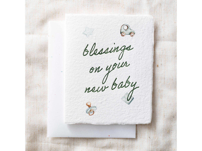 Paper Baristas Blessings On New Baby Shower | Eco-Friendly Greeting Card