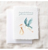 Paper Baristas Congrats On Your New Arrival | Stork Baby Greeting Card