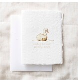 Paper Baristas Excited For Your Growing Family | Swan Baby Greeting Card