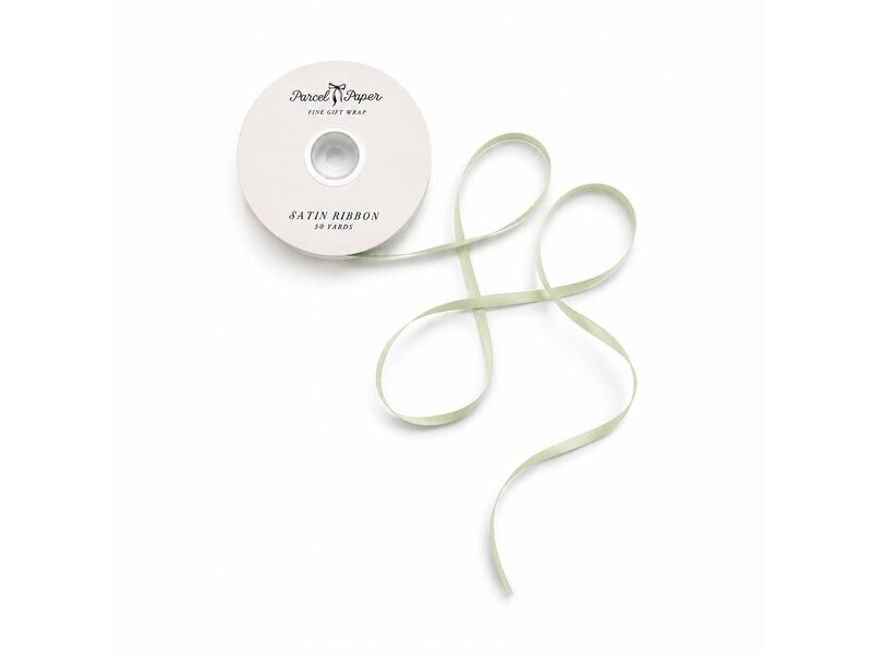 Parcel Paper 'leaf Green' Satin Ribbon