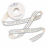 Parcel Paper 'happy Birthday' Cotton Ribbon