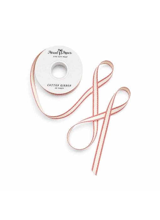 'rouge Scallop' Cotton Ribbon