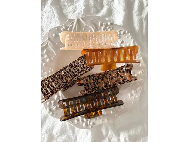 LoveLina Jumbo Acetate Essential Hair Clips (Bobo) Butterscotch