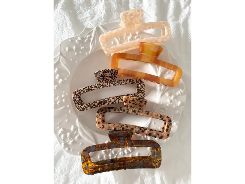 LoveLina Jumbo Acetate Essential Hair Clips (Bobo) Toffee