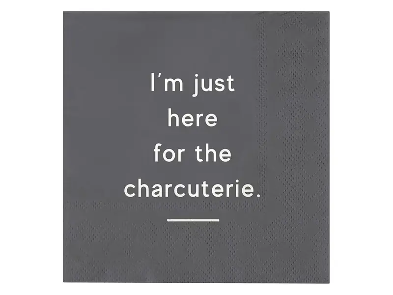Santa Barbara Design Studio by Creative Brands Cocktail Napkin - Just Here For the Charcuterie