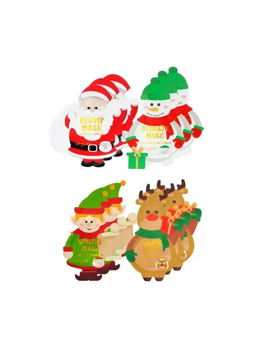 Christmas Holiday Santa's Workshop Facial Mask Gift Set