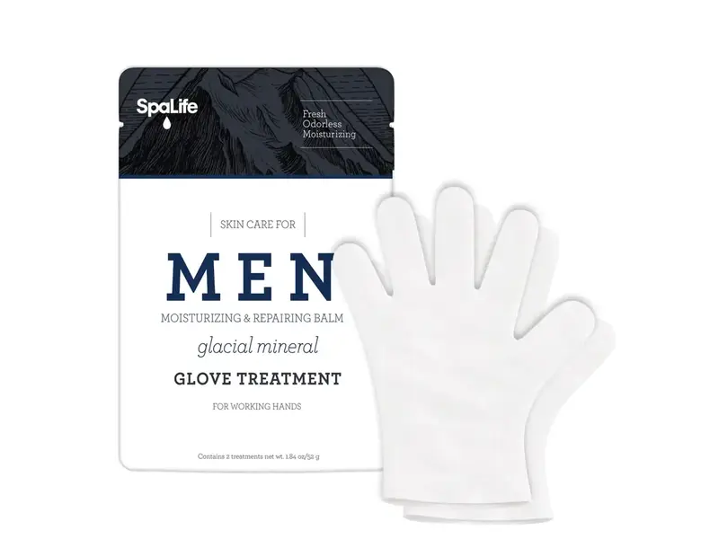 My Spa Life Men's Glacial Mineral Moisturizing Hand Gloves