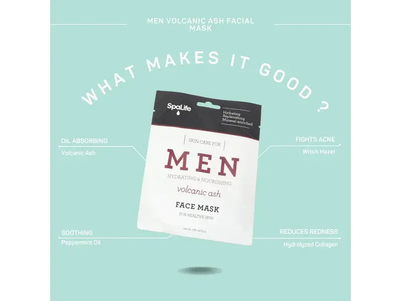 My Spa Life Men's Volcanic Ash Hydrating Facial Mask