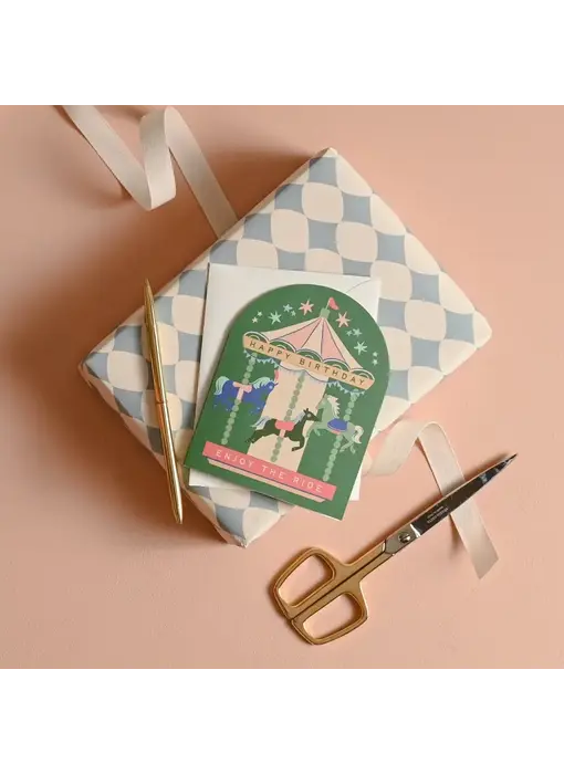 Enjoy the Ride Carousel Birthday Card