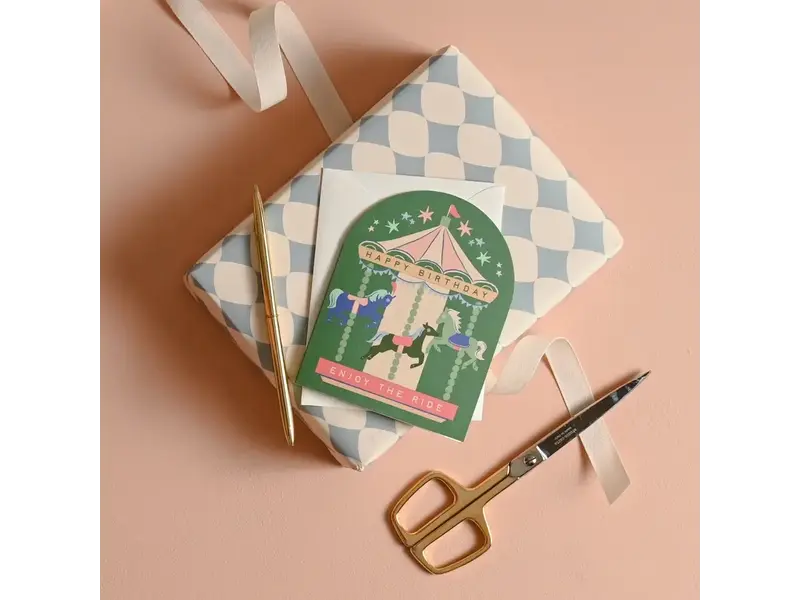 Amy Heitman Enjoy the Ride Carousel Birthday Card
