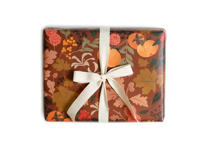 Amy Heitman Harvest Persimmon Gift Wrap - Roll