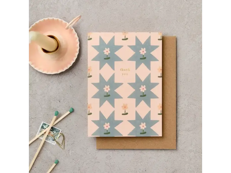 Katie Leamon Thank You Quilt Star Card