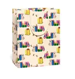 Red Cap Cards Mice and Presents Gift Bag Large