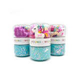 Young + Wild and Friedman Rainbow Unicorn Grab & Go Dough Jar - Pink