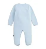 Magnetic  Me Embroidery Dogs Blue Velour Footie