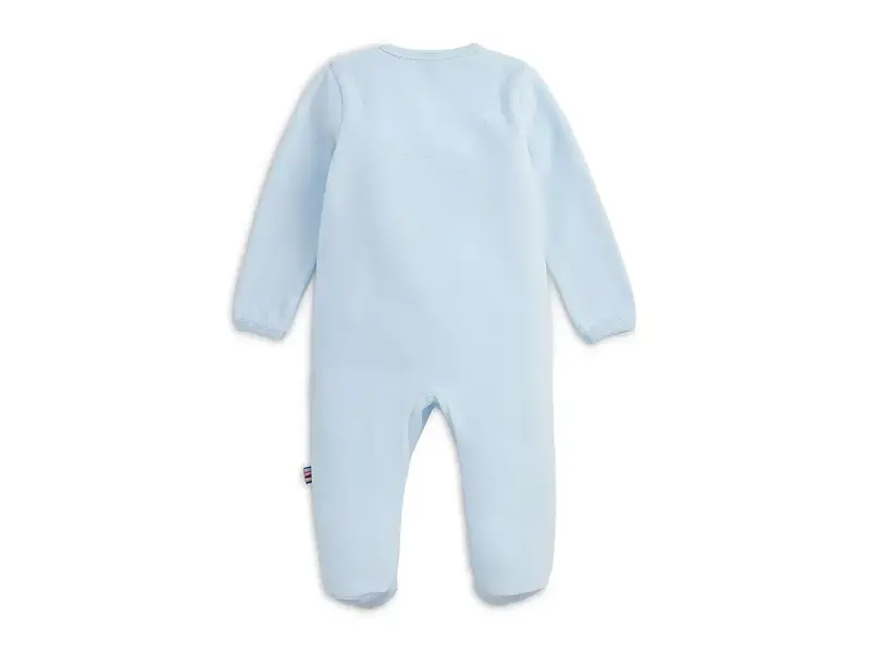 Magnetic  Me Embroidery Dogs Blue Velour Footie