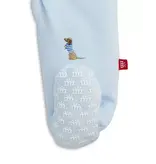 Magnetic  Me Embroidery Dogs Blue Velour Footie