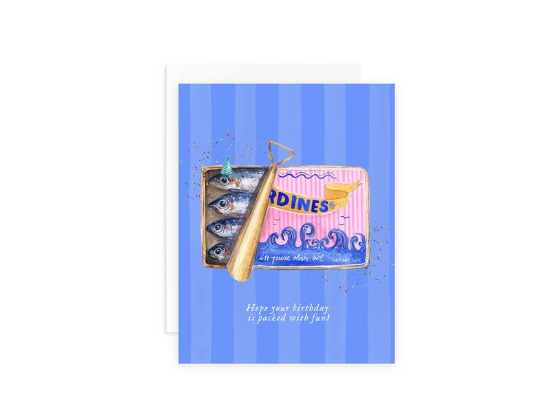 Cami Monet Packed with Fun Sardine Birthday Greeting Card