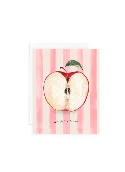 Grateful to the Core Apple Thank You Greeting Card