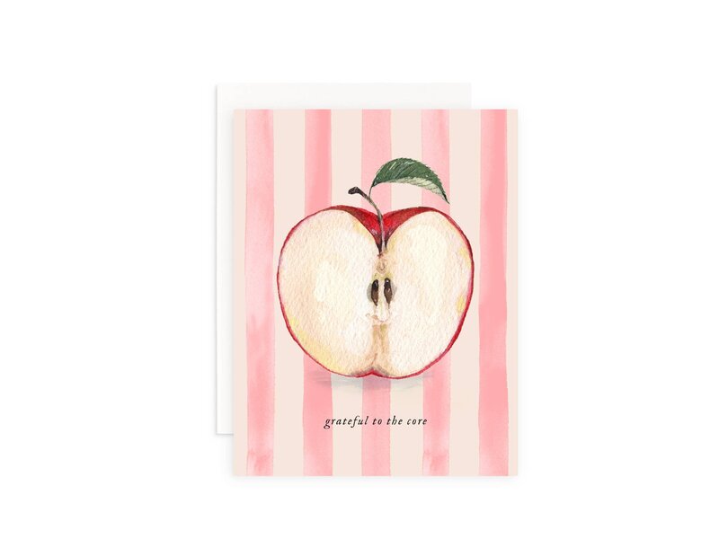 Cami Monet Grateful to the Core Apple Thank You Greeting Card