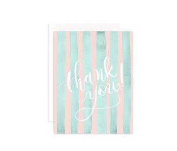 Summer Stripes Thank You Greeting Card