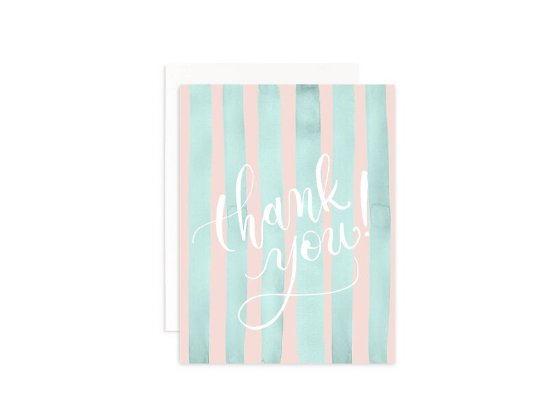 Cami Monet Summer Stripes Thank You Greeting Card
