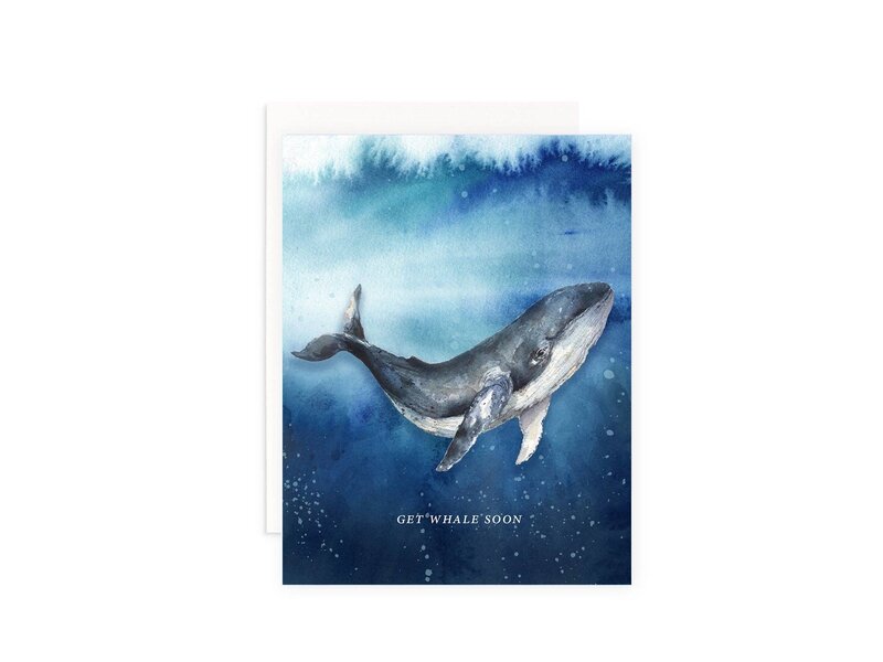 Cami Monet Get Whale Soon Greeting Card