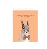 Cami Monet Pumpkin Spice Latte Squirrel Greeting Card