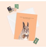 Cami Monet Pumpkin Spice Latte Squirrel Greeting Card