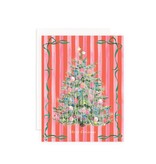 Cami Monet Merry Christmas Vintage Tinsel Tree Holiday Greeting Card
