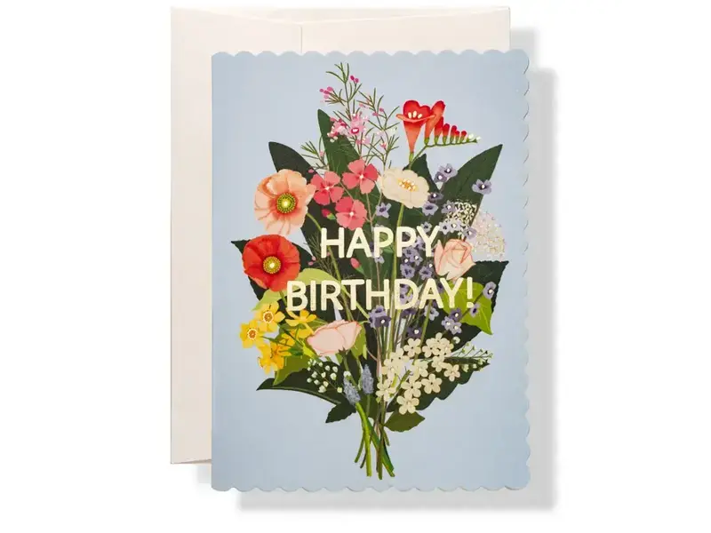 Karen Adams Designs Floral Birthday Greeting Card